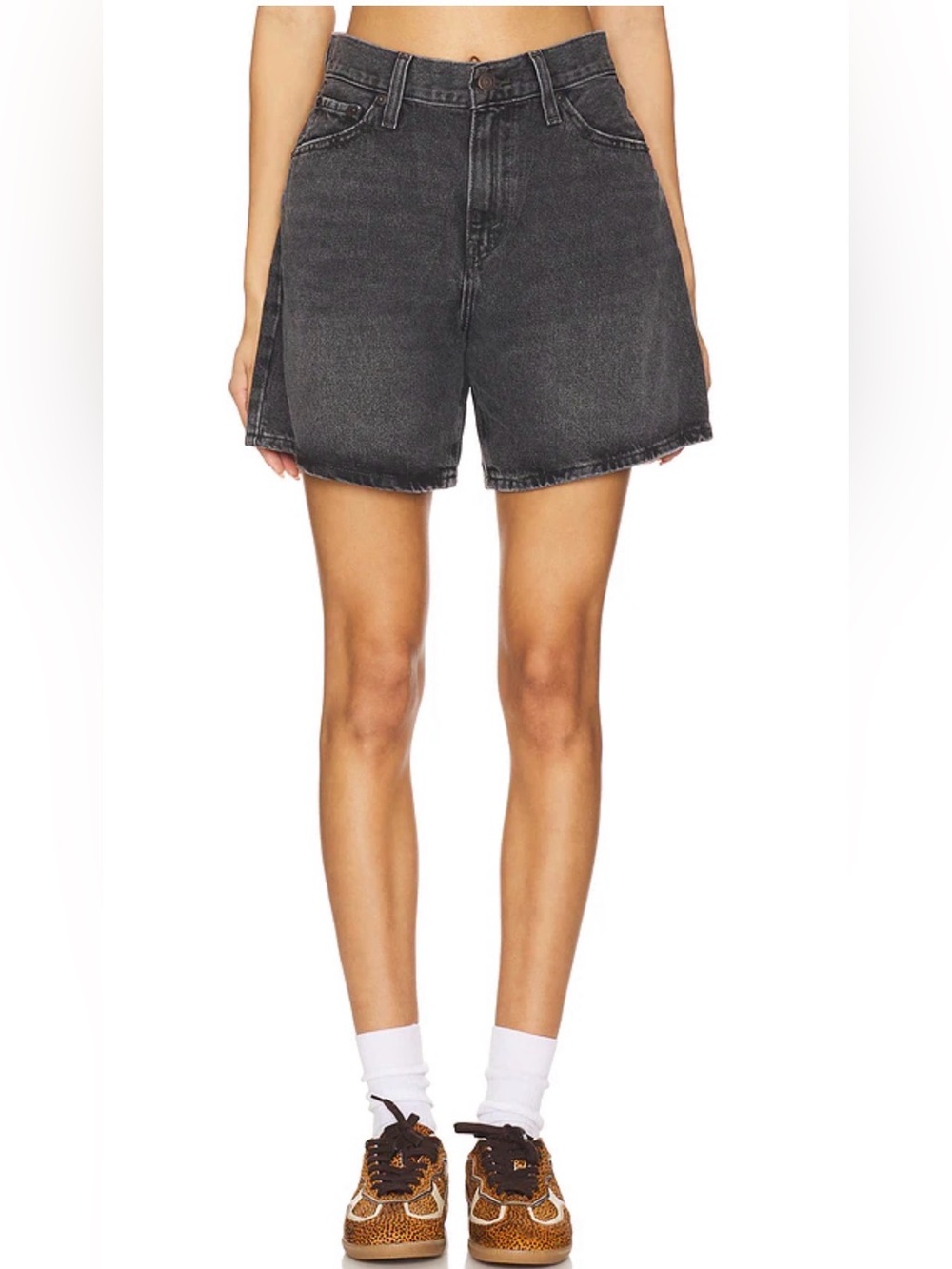 Levi’s High Baggy Shorts in Where’s My Phone Black